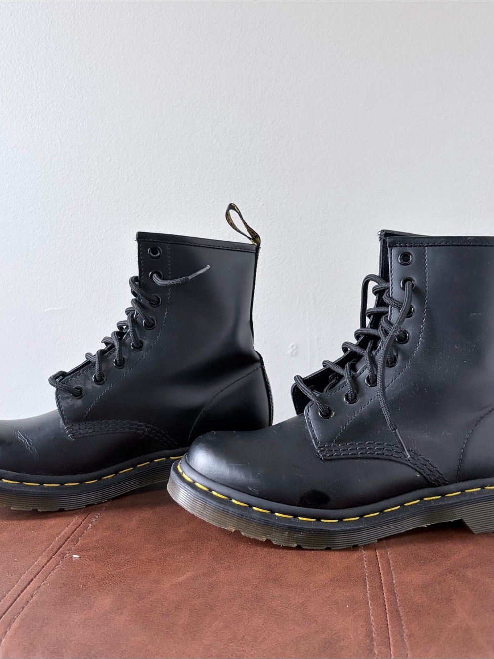 Dr. Martens 1460 Smooth Leather Black Boots Women Size 7 US 38 EU